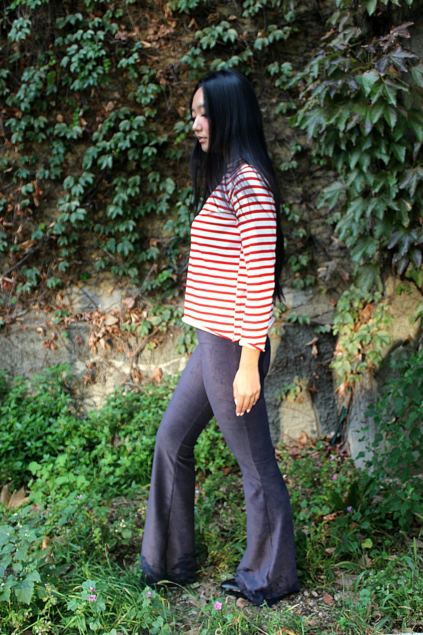 Pantazampa velluto a coste blu notte