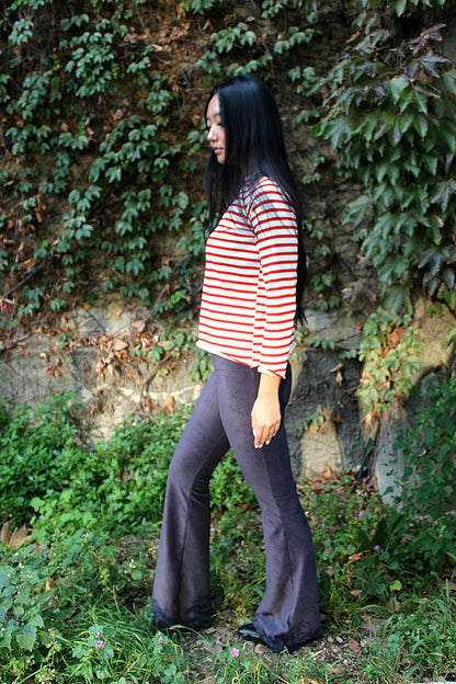 Pantazampa velluto a coste blu notte