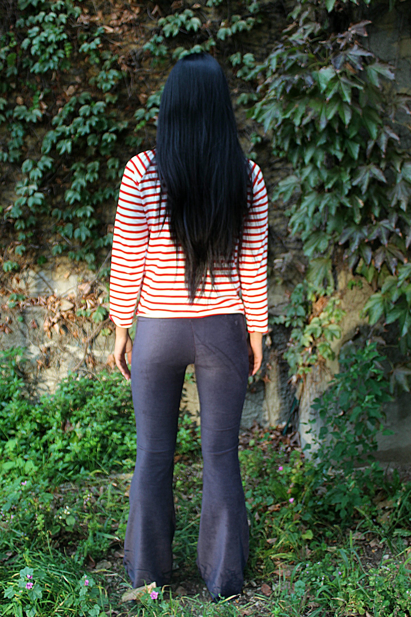 Pantazampa velluto a coste blu notte