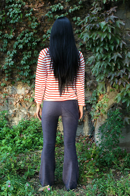 Pantazampa velluto a coste blu notte