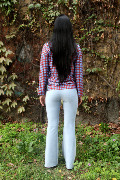 Pantazampa velluto a coste celeste chiaro