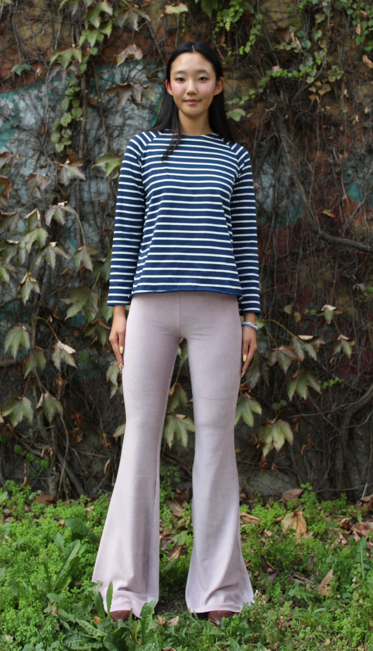 Pantazampa velluto a coste rosa antico