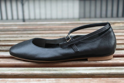 Ballerine in pelle nera