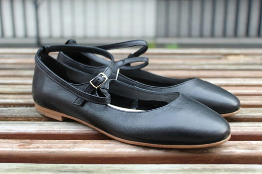 Ballerine in pelle nera