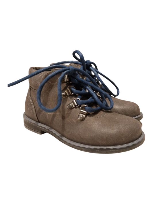 Polacchini nabuk grigio lacci blu