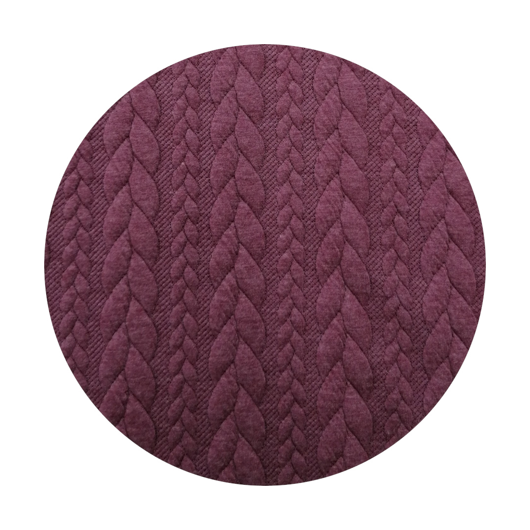 Felpa maniche lunghe treccia rosa malva