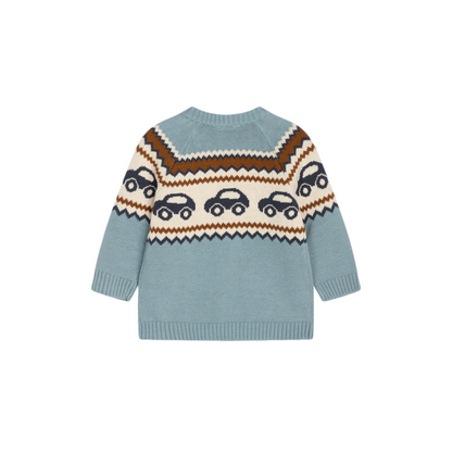 Pullover Car azzurro