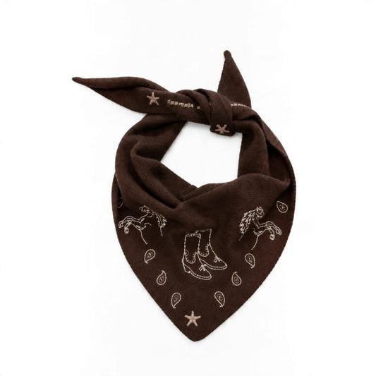 Sciarpa Triangolo Merino Rodeo Marrone