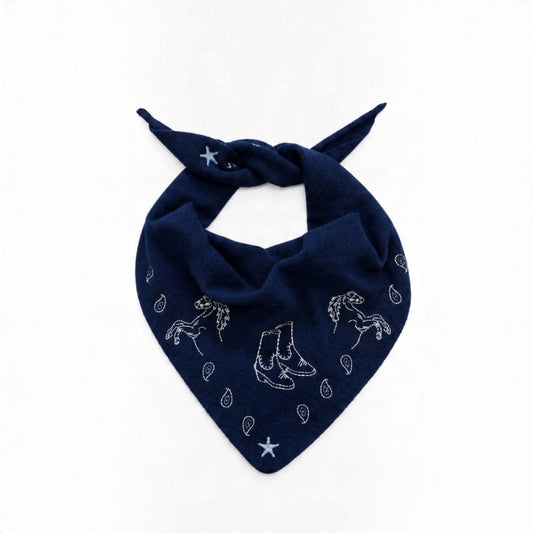Sciarpa Triangolo Merino Rodeo Blu notte