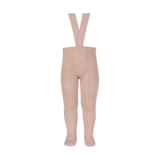 Collant rosa chiaro con bretelle Condor
