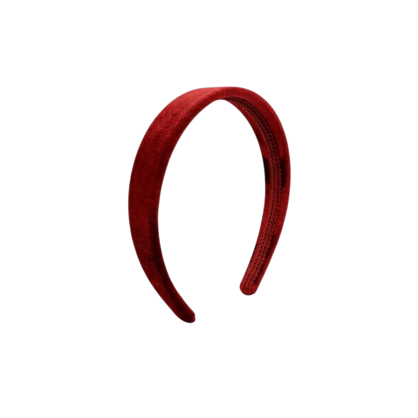 Cerchietto in velluto a fascia rosso