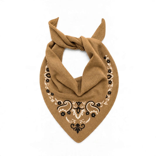 Sciarpa Triangolo Merino Bandana Taupe
