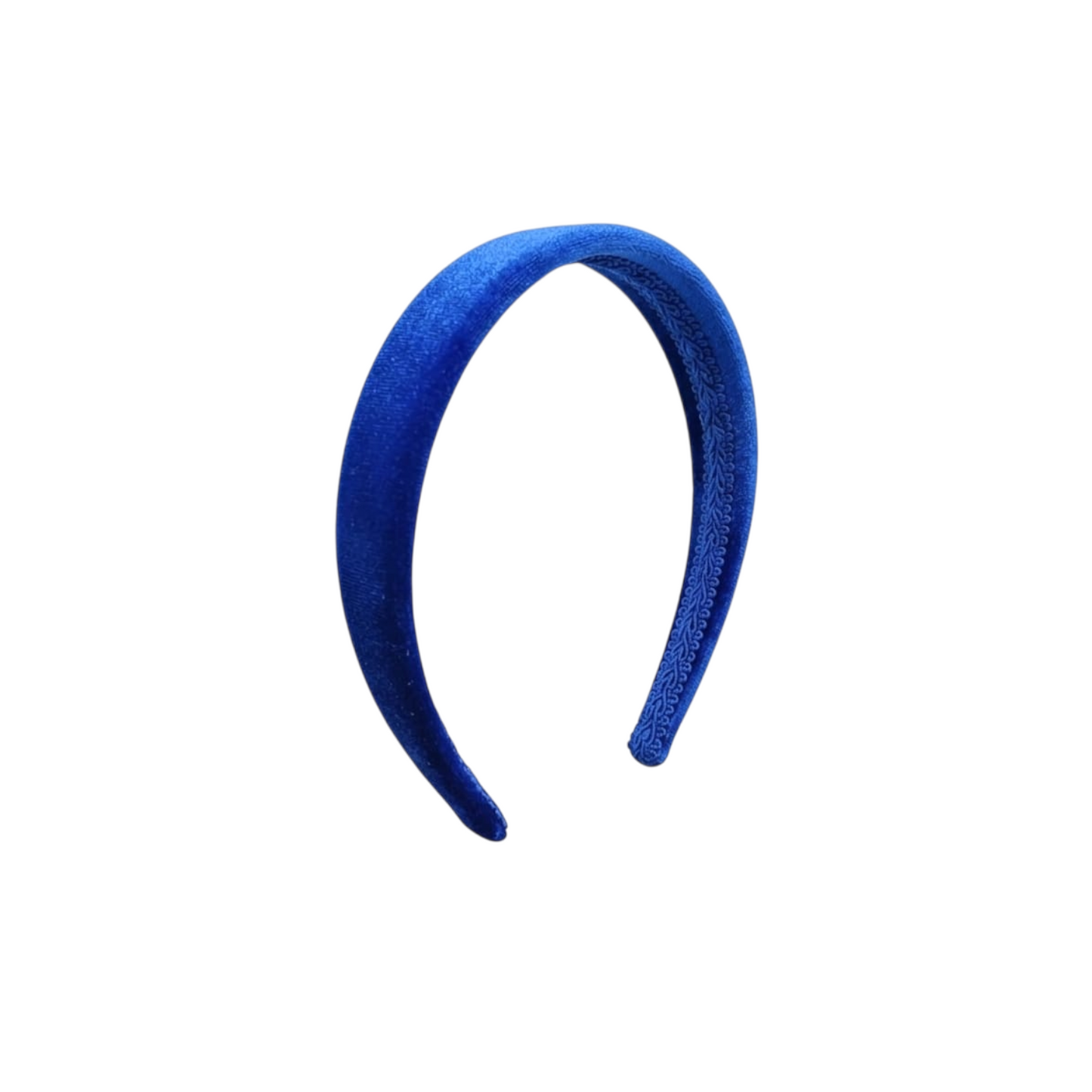 Cerchietto in velluto a fascia bluette