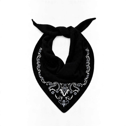 Sciarpa Triangolo Merino Bandana Nero