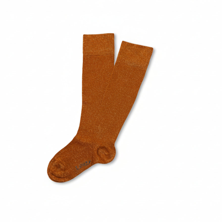 Calze al ginocchio Levity by Collégien terracotta glitter