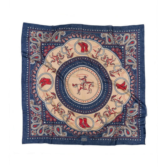 Sciarpa Rodeo Cotone Blu notte