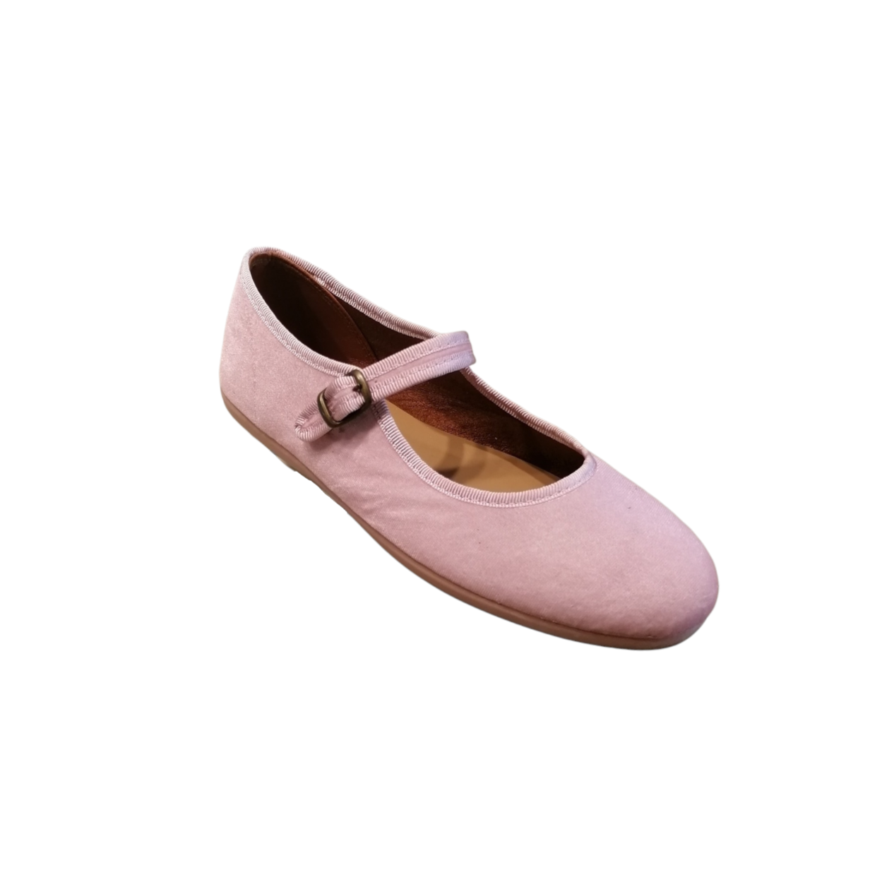 Ballerine in velluto rosa baby