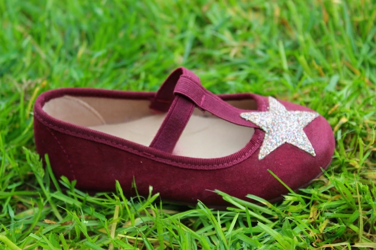 Ballerine stella bordeaux scamosciate