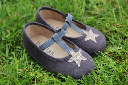Ballerine stella grigio scamosciate