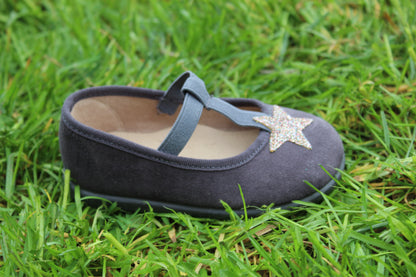 Ballerine stella grigio scamosciate