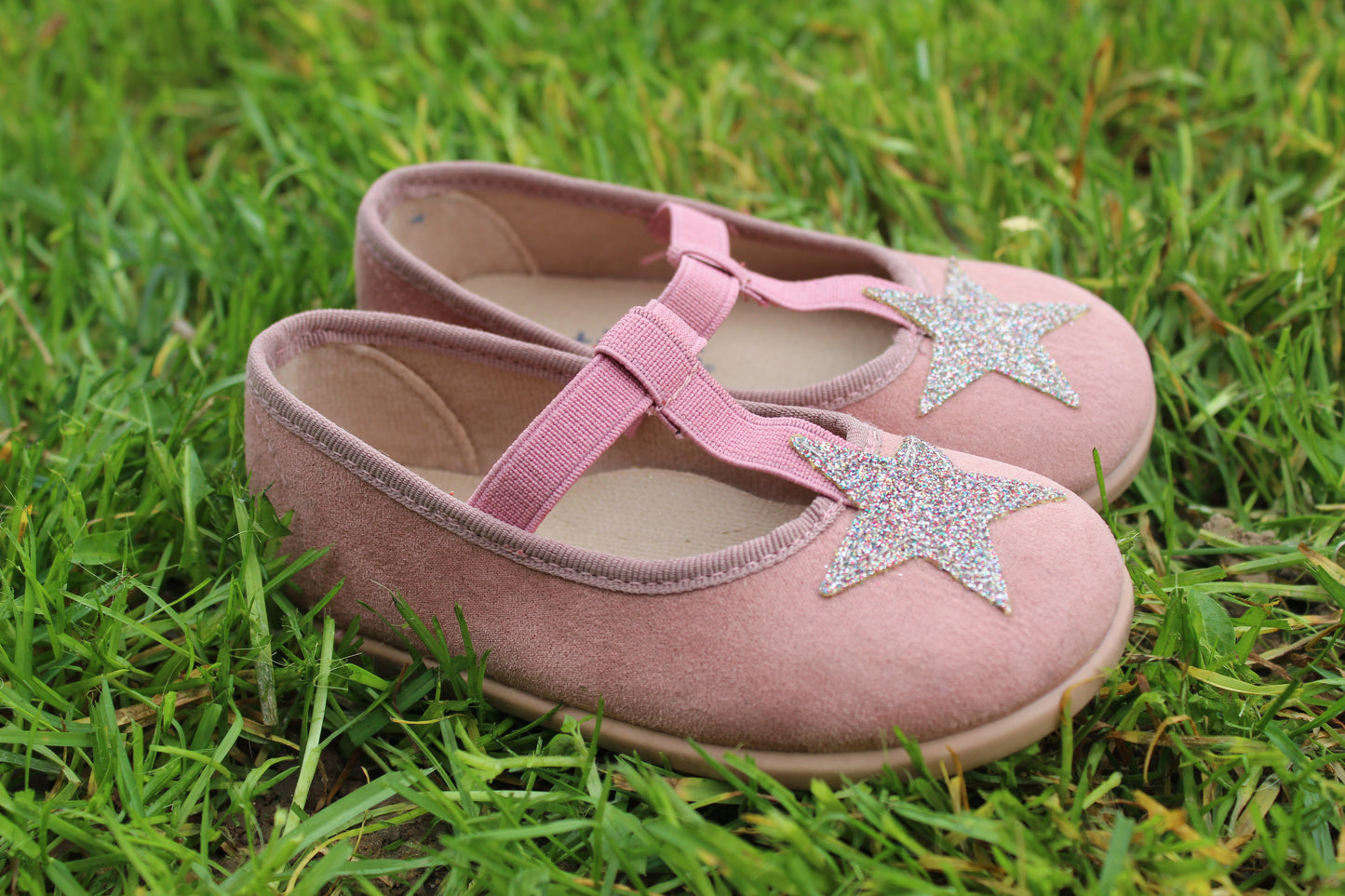 Ballerine stella rosa scamosciate