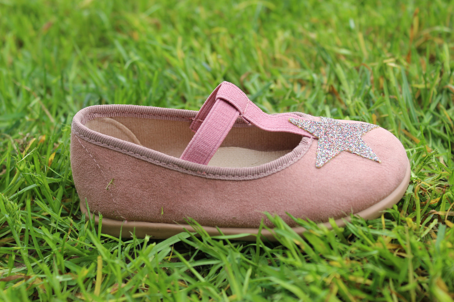 Ballerine stella rosa scamosciate