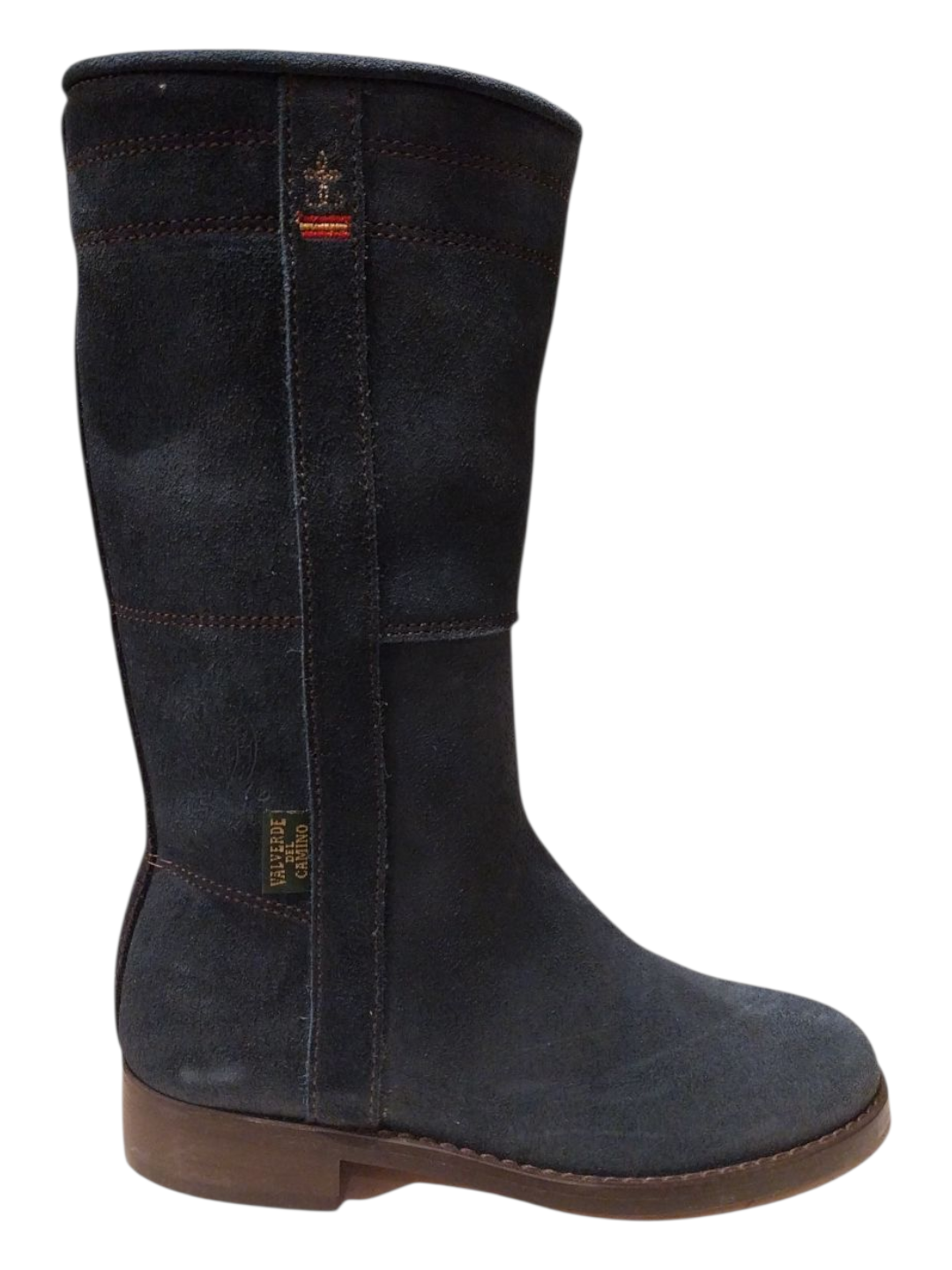 Stivale alto scamosciato blu