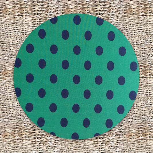 Pantazampa elasticizzato peso leggero fantasia pois blu base verde