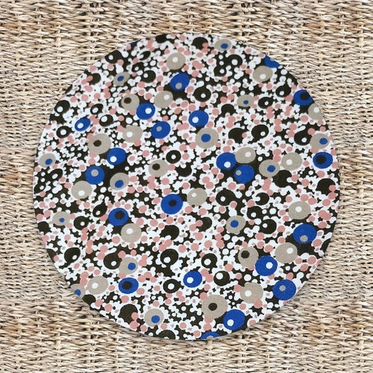 Gonna cotone fermo geometrico blu
