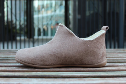 Stivaletti alcantara lana vergine taupe