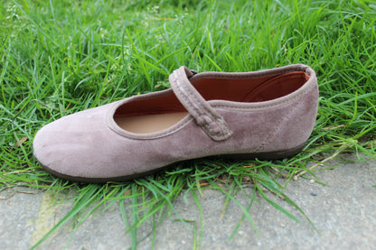 Ballerine in velluto taupe