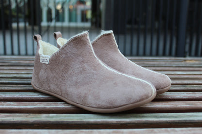 Stivaletti alcantara lana vergine taupe