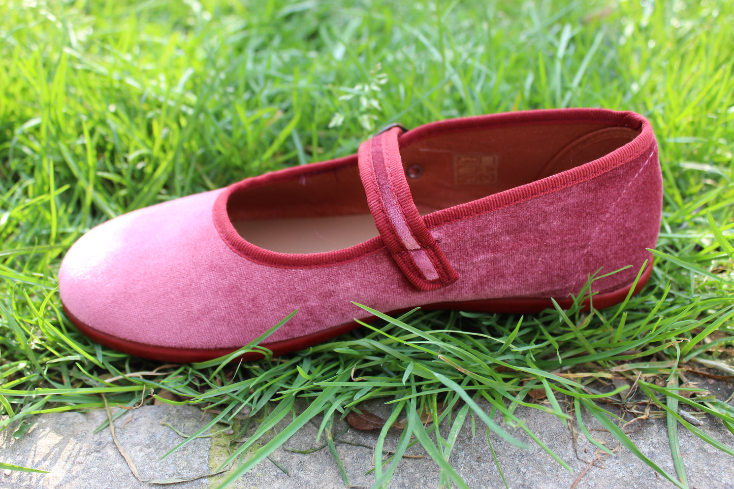 Ballerine in velluto Uva fragola