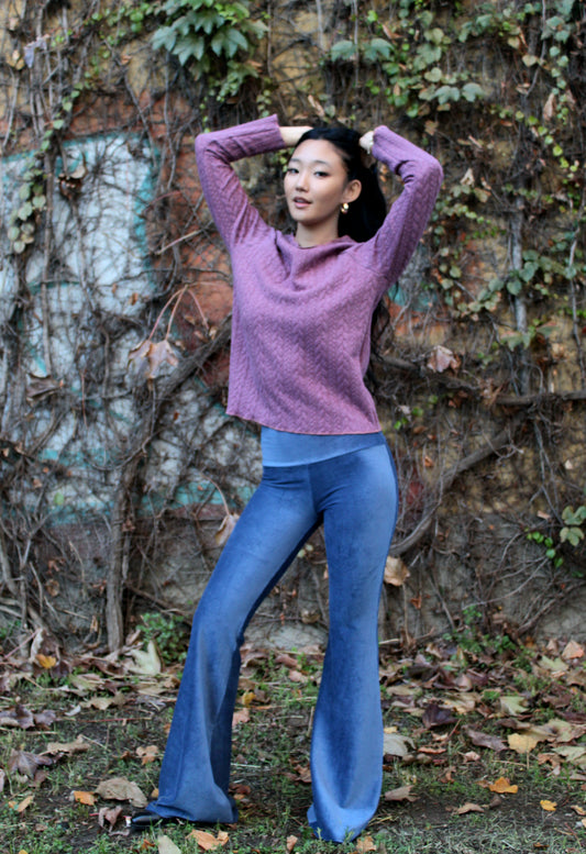 Pantazampa velluto a coste azzurro carta da zucchero