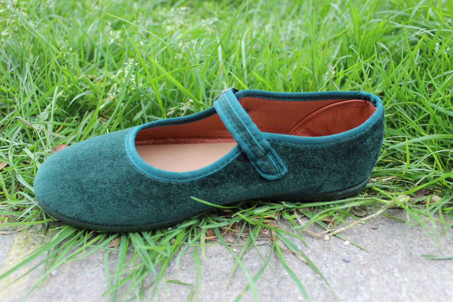 Ballerine in velluto verdone