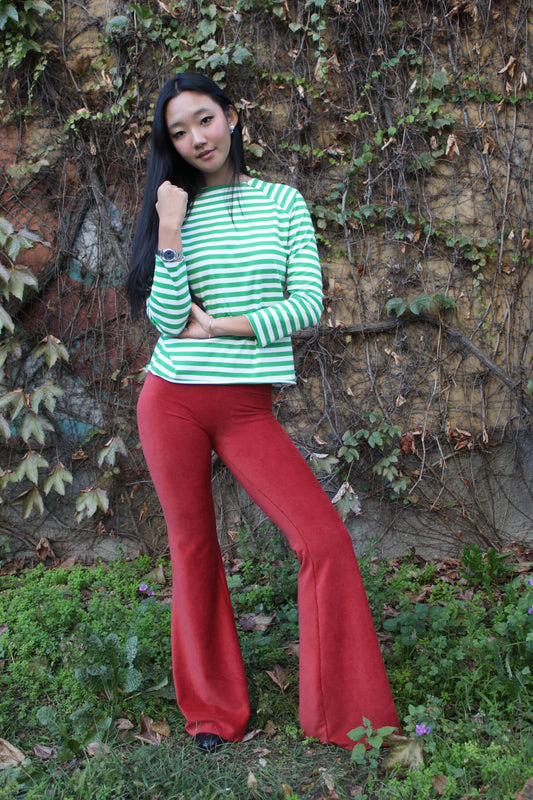 Pantazampa velluto a coste ruggine