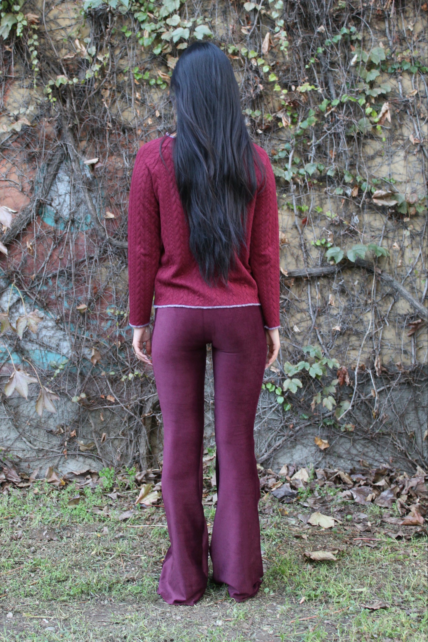 Pantazampa velluto a coste bordeaux