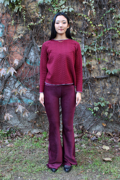 Pantazampa velluto a coste bordeaux