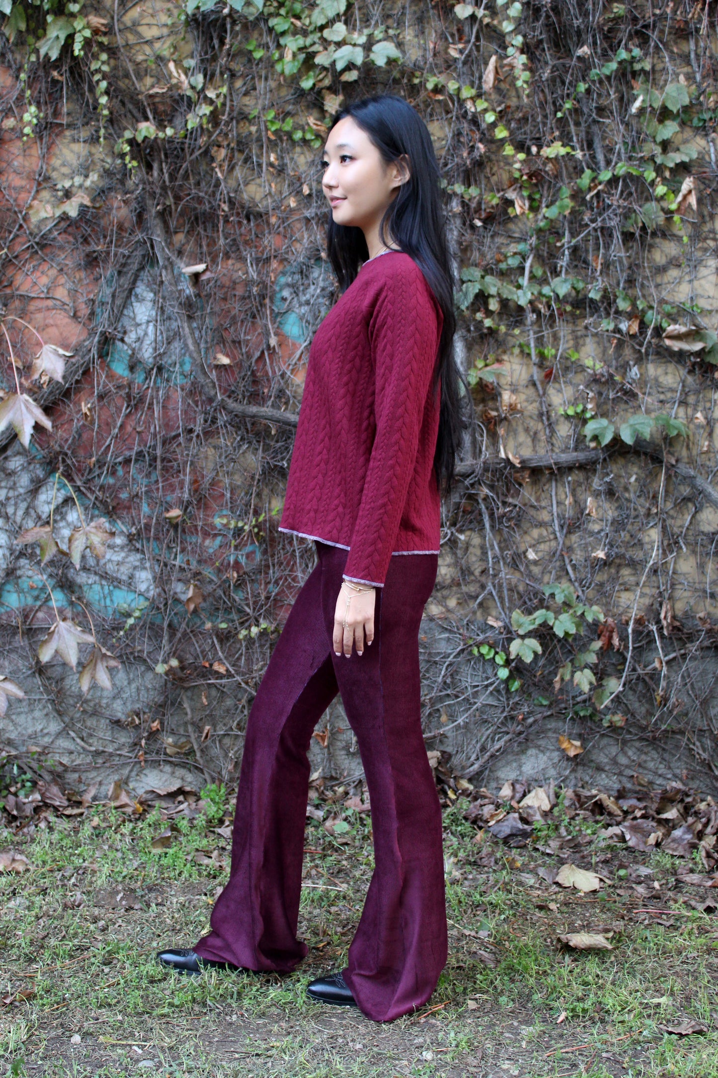 Pantazampa velluto a coste bordeaux