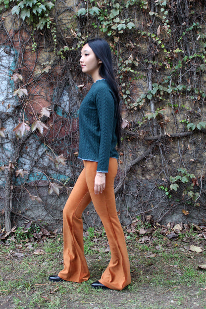 Pantazampa velluto a coste tabacco