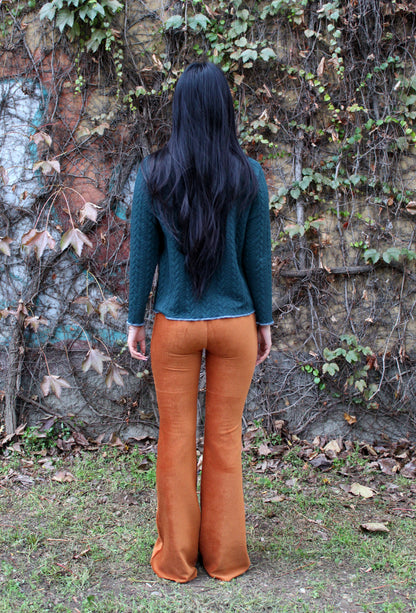 Pantazampa velluto a coste tabacco