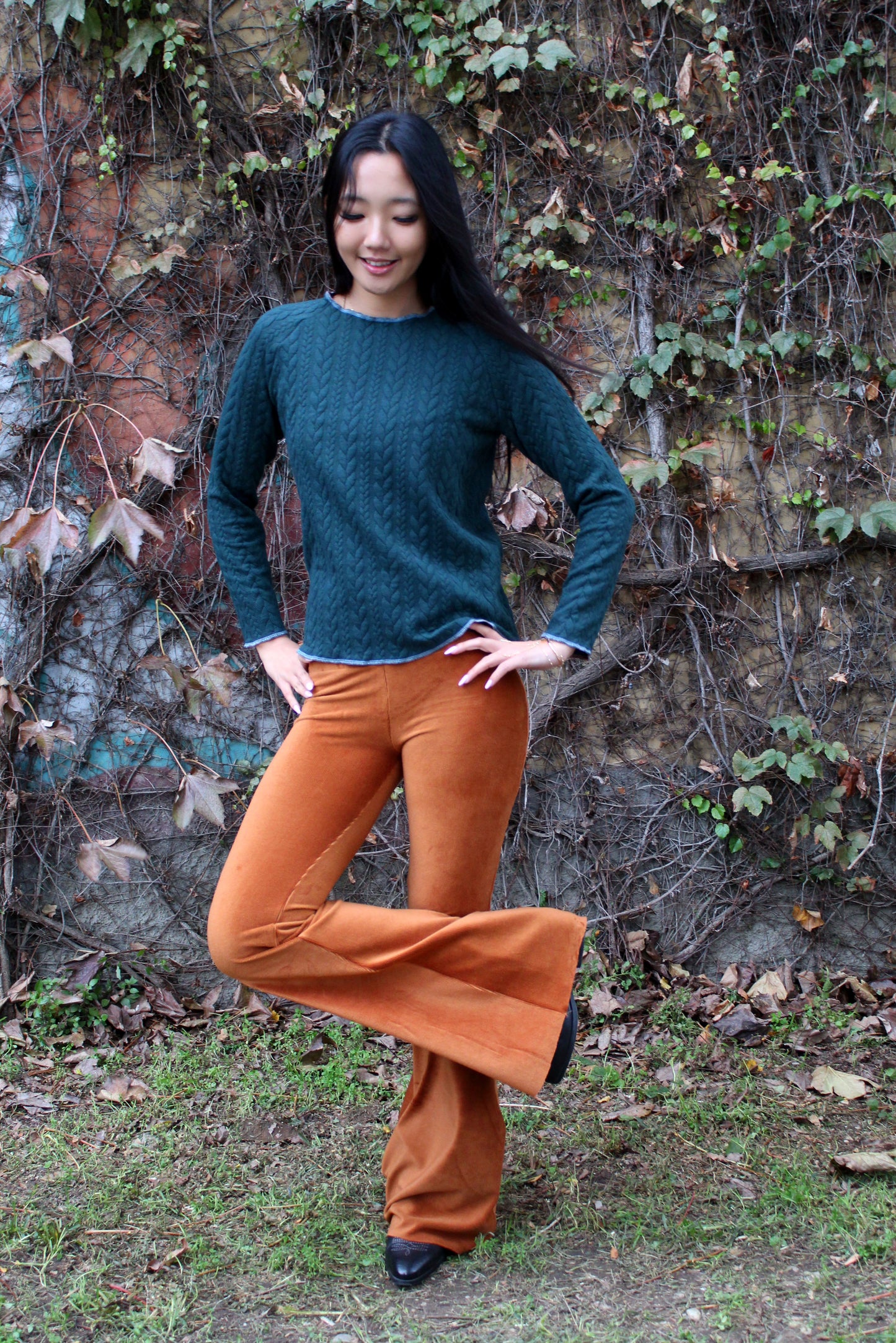 Pantazampa velluto a coste tabacco