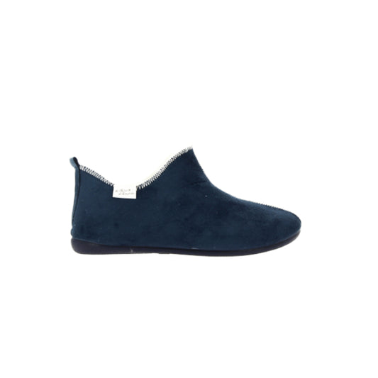 Stivaletti alcantara lana vergine navy donna