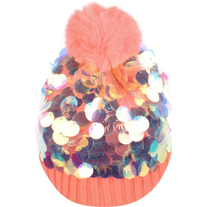 Cappello paillettes rosa