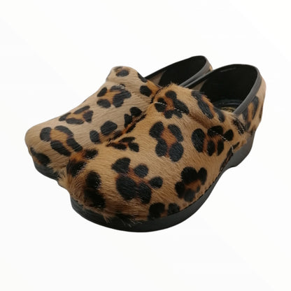 Clogs  leopardato in cavallino