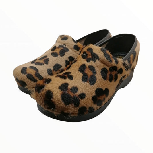 Clogs  leopardato in cavallino