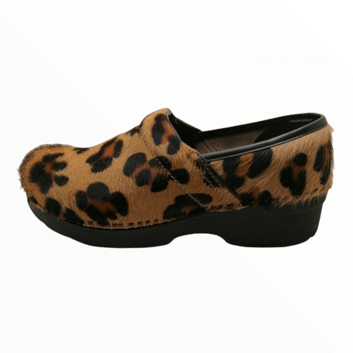 Clogs  leopardato in cavallino