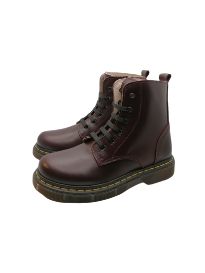 Anfibi in vera pelle bordeaux