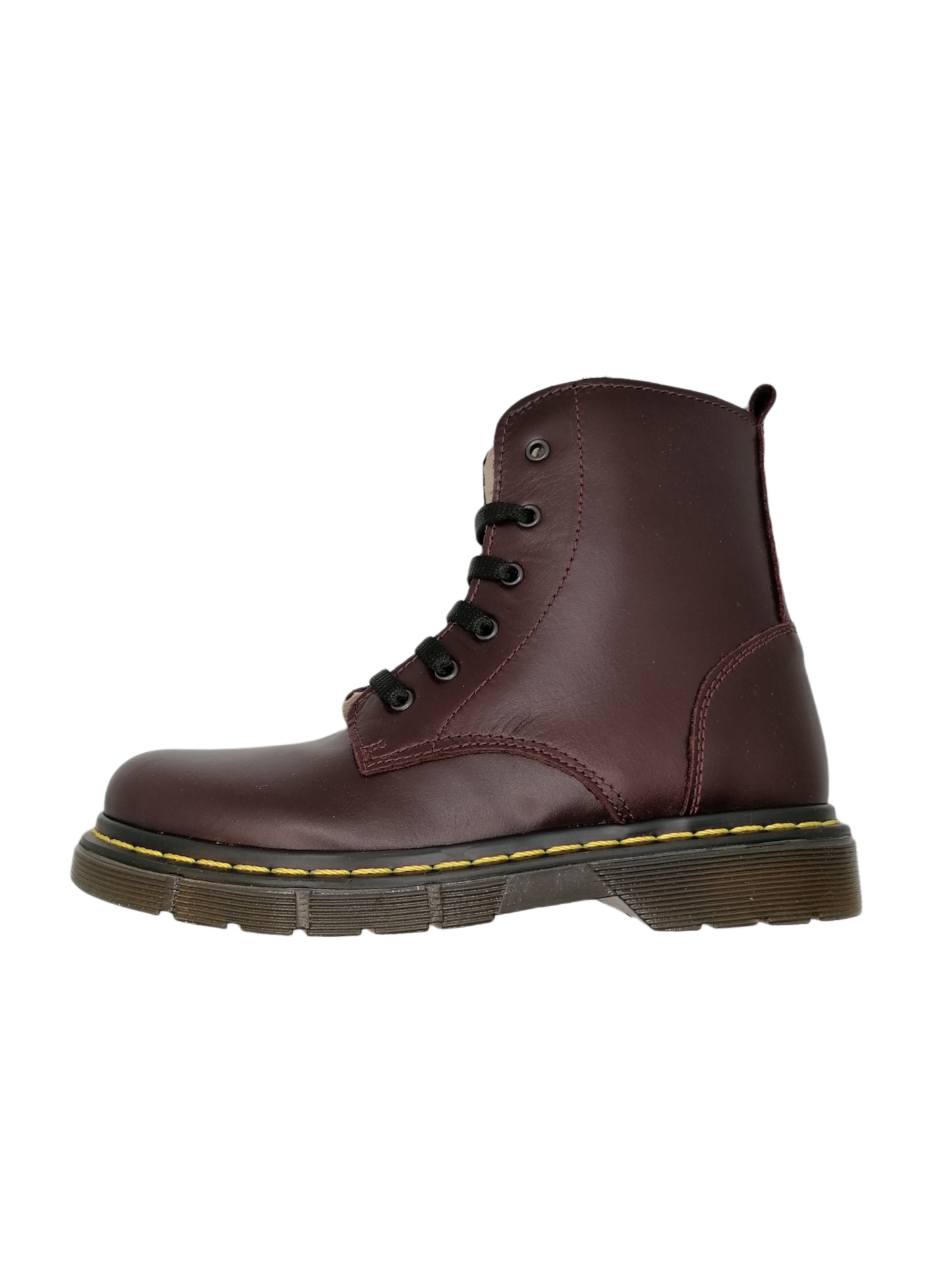 Anfibi in vera pelle bordeaux