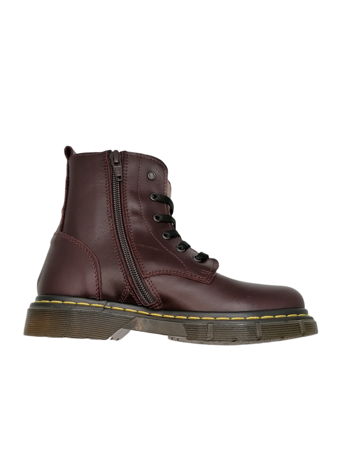 Anfibi in vera pelle bordeaux